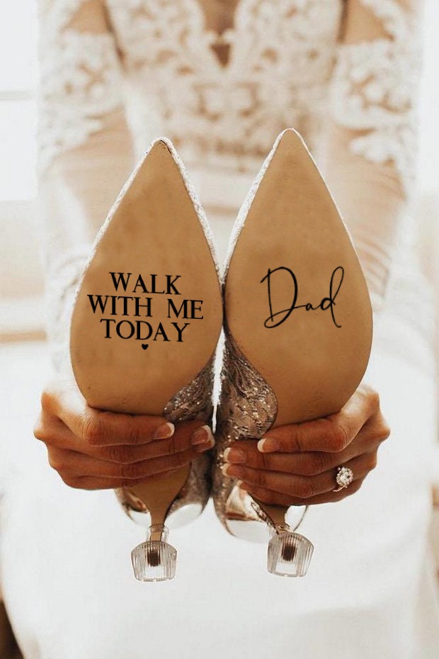 Wedding DIY Personalised Bride Shoes Sole Vinyl Stickers transfers
