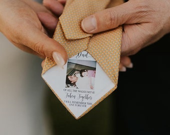 Personalised Photo Tie Label/Dad/Suit Label/Tie Patch/Tie patch/Father of the Bride Groom Gift/Thank You Label/Iron On/Wedding Tie Insert