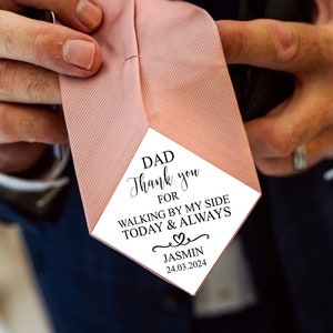 Personalised Photo Tie Label/Dad/Suit Label/Tie Patch/Tie patch/Father of the Bride Groom Gift/Thank You Label/Iron On/Wedding Tie Insert