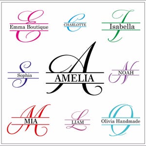分割モノグラムアルファベットバンドル、A～Zの文字、Cricut Silhouetteカットファイル、SVG、PNG、EPS、AI、即時ダウンロード