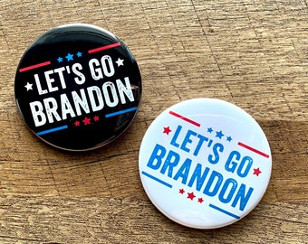 Let’s go Brandon #FJB Pinback Button | USA Patriotic Pins |  Funny magnets | Patriot pin |  Liberty Accessories | Made in USA Badges tags
