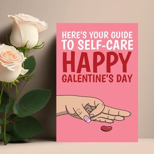 Tarjeta divertida del día de Galentine, guía descarada de cuidado personal, tarjeta de felicitación grande A5 de mejor amigo para Bestie, tarjeta para ella