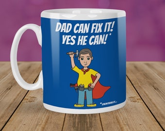 Funny Mug For Dad | Dad Can Fix It Eventually | Sarcastic Novelty Tea Or Coffee Mug | Gift For Dad | Father's Day Or Birthday Gift