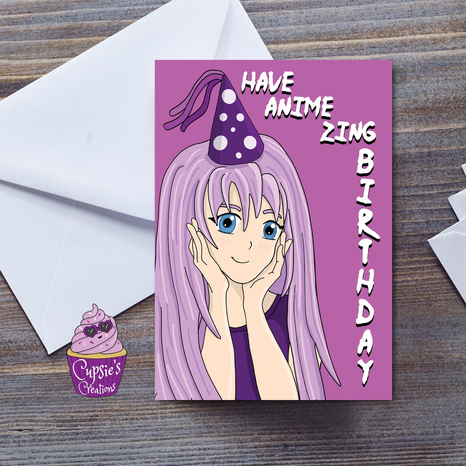 Buy Anime Birthday Card Manga Birthday Card Kawaii Japanese Online in ...