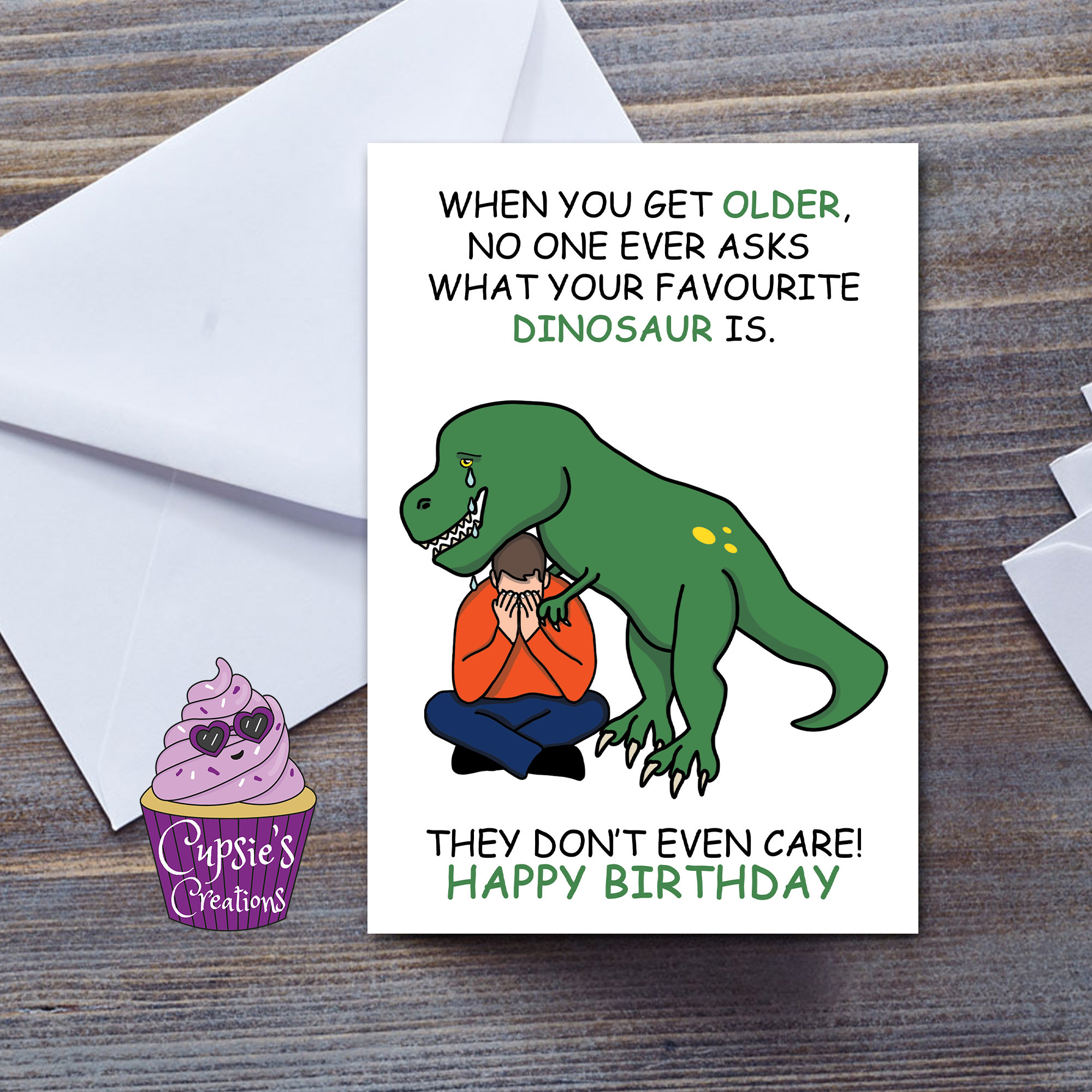 Funny Birthday Card Meme Dinosaur T Rex Joke For Boyfriend Etsy UK Il Fullxfull.4077947065 Ovg6
