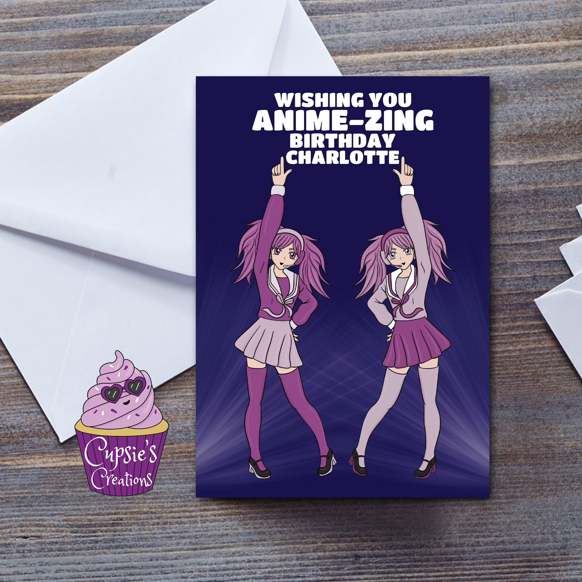 Anime Birthday Card Manga Birthday Card Personalised - Etsy