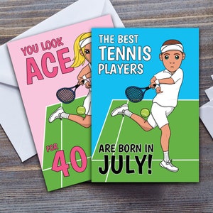 Tennis de carte de joyeux anniversaire | d'anniversaire de joueur de tennis de Zazzle.be Liste d'envies Vous avez des idées ? carte d'anniversaire de juillet | Cadeau d'anniversaire tennis amusant pour tous les âges