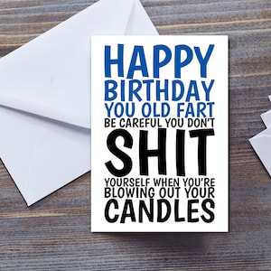 Carte d'anniversaire amusante pour un vieil homme
