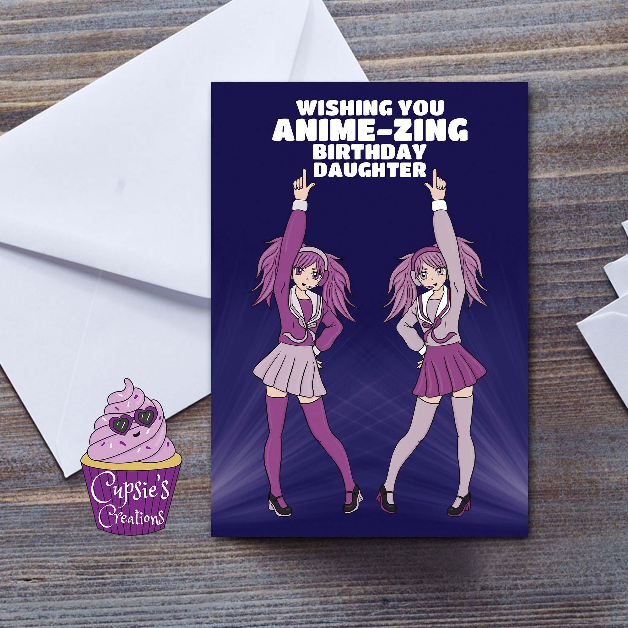 Anime Birthday Card Manga Birthday Card Personalised - Etsy