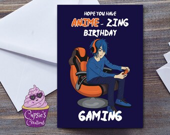 naruto birthday card etsy