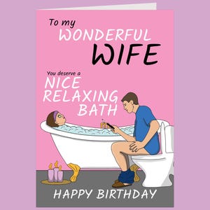 Funny Birthday Card for Wife: Toilet Humour