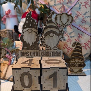 Christmas Gonk Countdown-Adventskalender | &quot;Tage bis Weihnachten&quot; | Weihnachts-Countdown | Adventskalender