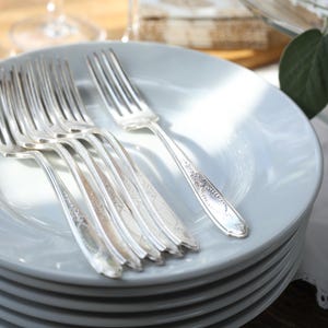 Beautiful Antique Rogers&Bro. Silver-Plated Forks, Set of Six