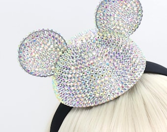 3D Sparkly IRIDESCENT Mini Mouse Hat On Headband