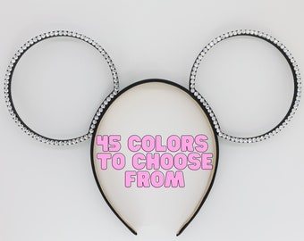 3D Mickey Minnie Inspired Simple Mouse Ears // 45 Colors To Choose From