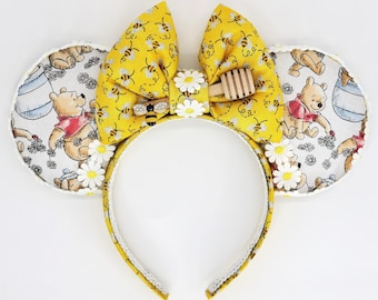 Winnie The Pooh Inspired Mouse Ears Daisy Honeycomb Bee Charm