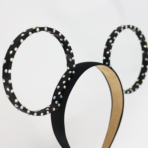 3D All Sides Sprinkled Rhinestone IRIDESCENT Mouse Ears