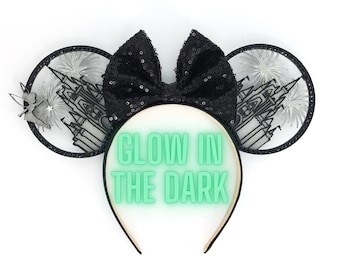3D Glow DISNEY WORLD Cinderella Castle TINKERBELLE Fireworks Mouse Ears