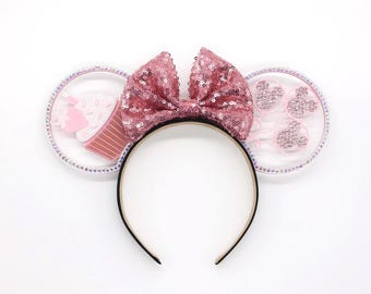 3D Birthday Cupcake Mouse Balloon Sparkly Mouse Ears