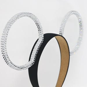 3D All Sides Rhinestone CLEAR CRYSTAL Mouse Ears Minnie Rings Full Covered Bedazzled Sparkly Rim