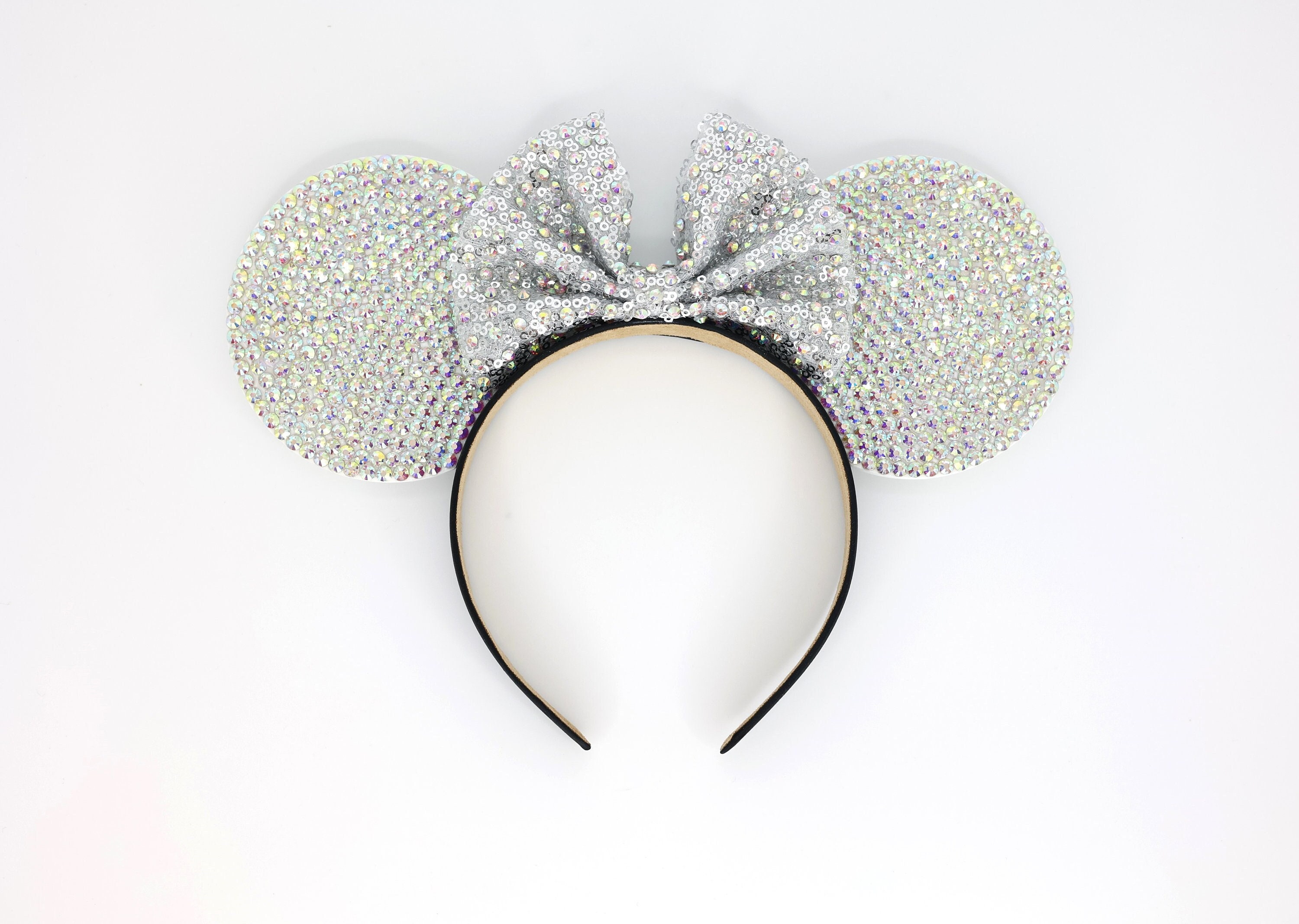 3D Sparkly IRIDESCENT Full Rhinestone Mouse Ears