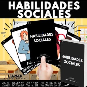 Habilidades Sociales / Herramientas de soporte visual para Autismo, TDAH, Rutina en el aula y en casa / Descargas digitales / Spanish cards