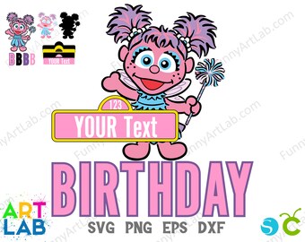 Baby Girl Birthday, Fan Art License, Street Birthday Banner, Street SVG Cricut Layered, Girl Baby Shirt DIY svg, Birthday Shirt svg