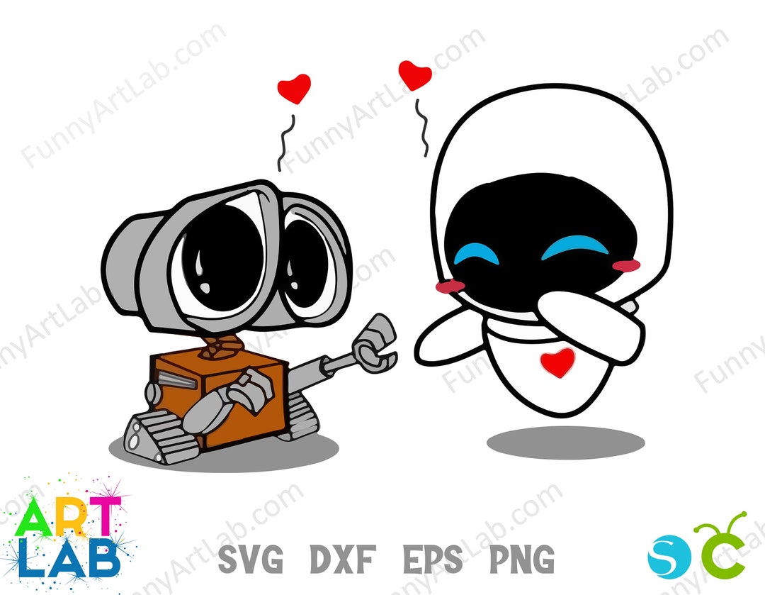 Walle y Eve Svg Amor, Walle y Eve Png, Walle Svg, Walle Png, Walle Shirt diy, Walle y Eve