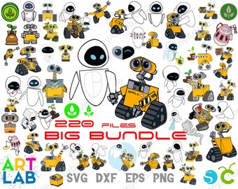 Paquete Wall-e Svg, Fan Art Wall-e y Eve Png, Paquete Wall-e Png, Wall-e Cricut, Wall-e vector svg Wall-e Shirt diy, Baby Birthday Shirt svg