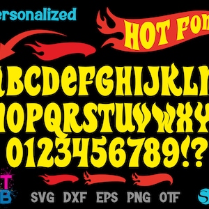 Monster Truck SVG PNG, Hot Truck Layered Svg, Cars Letters SVG Cricut, Cars font Otf, Birthday Shirt diy Cars Layered file Birthday font svg