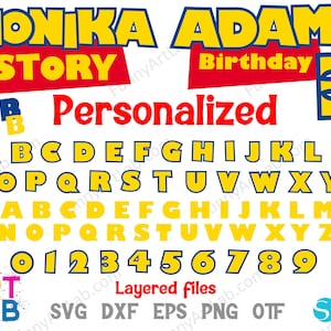Toy Story Bundle Svg, Cumpleaños de Toy Story, Toy Story Svg Png, Toy Story Letters Svg, Toy Story Camisa Png, Fuente Toy Story, Toy Story Cricut