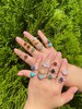 Crystal Ring, Wire Wrapped Rings, Gemstone Healing Crystals Ring, Custom Crystal Hippie Jewelry, Dainty Gemstone Boho & Hippie Wire Rings 