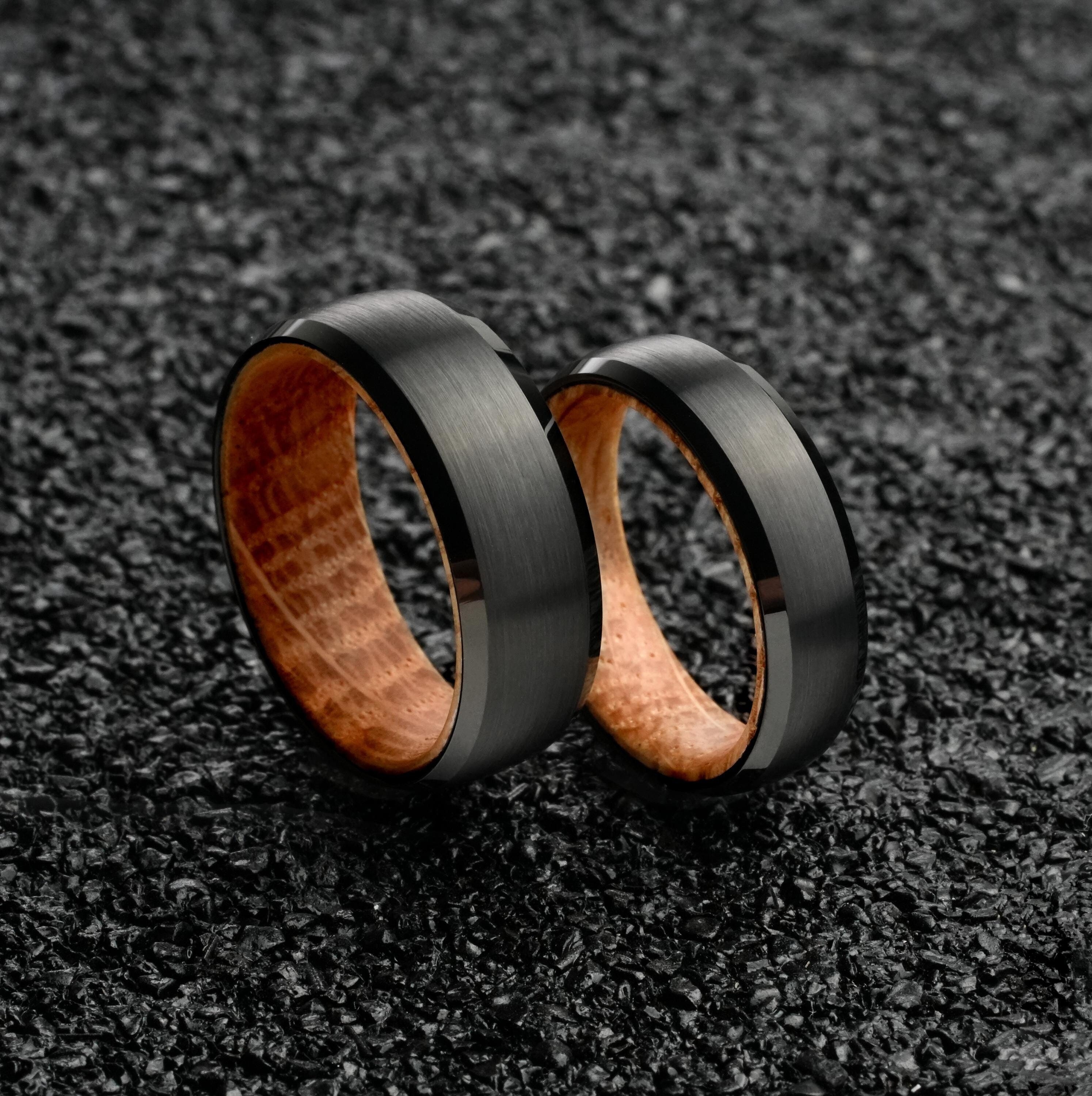 Gualiy Anillo De Compromiso Para Parejas De Acero Inoxidable