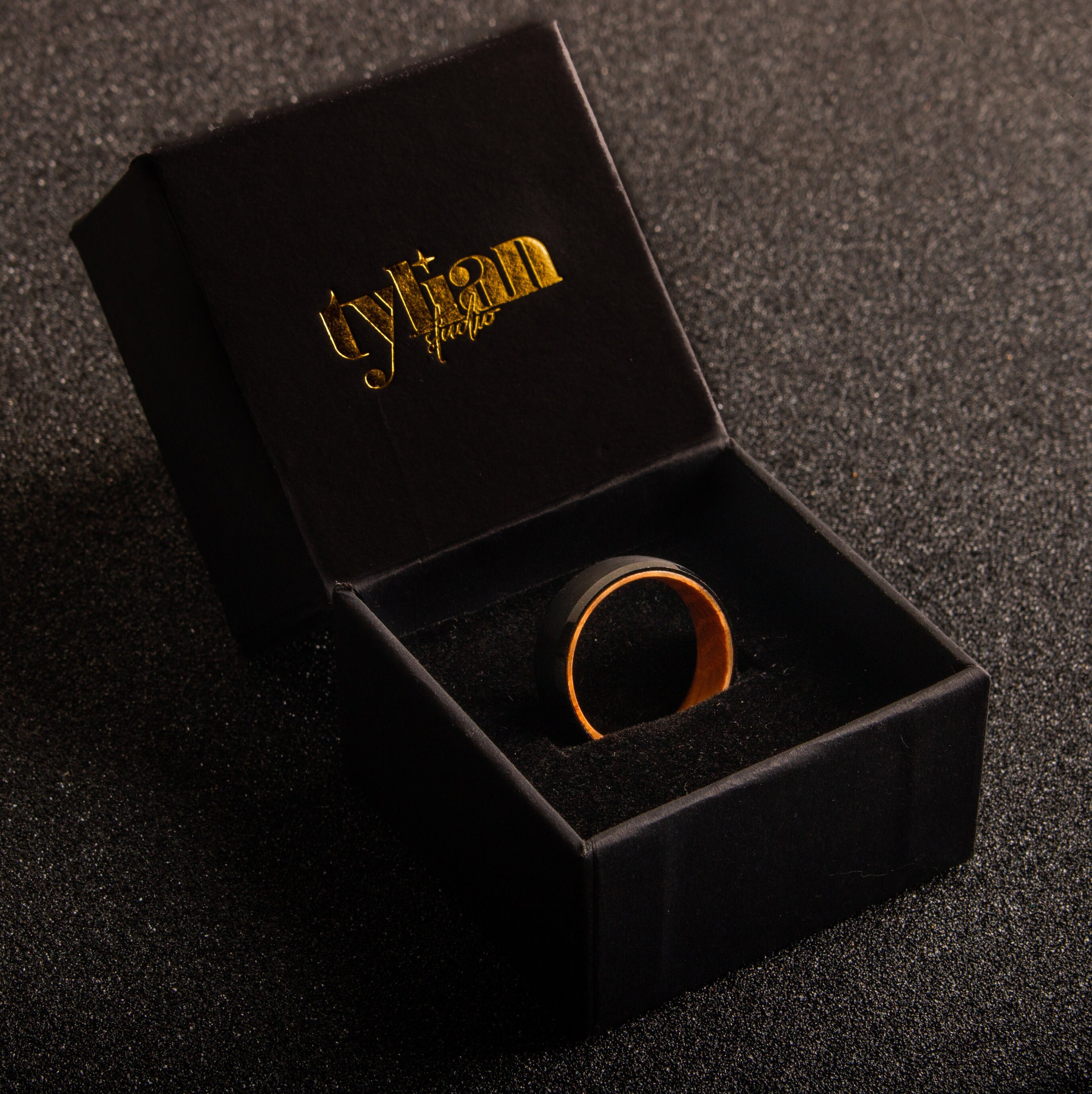 Black Whiskey Barrel Rings, Unique Men Wedding Band, Mens Wooden Promise Ring, Tungsten Wedding Bands for Men, Mens Engagement Ring For Him