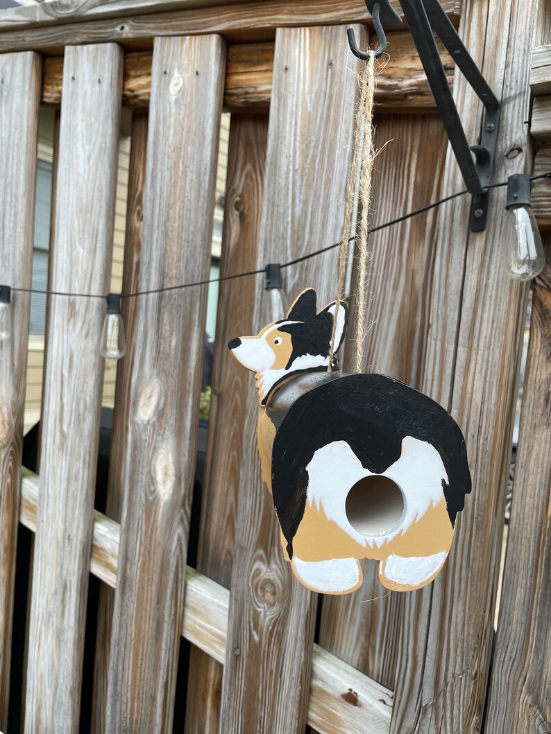 Tricolor Corgi Butt Birdhouse: Funny Spring Garden Decor - Etsy