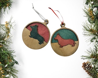 Handmade Corgi Christmas Ornament