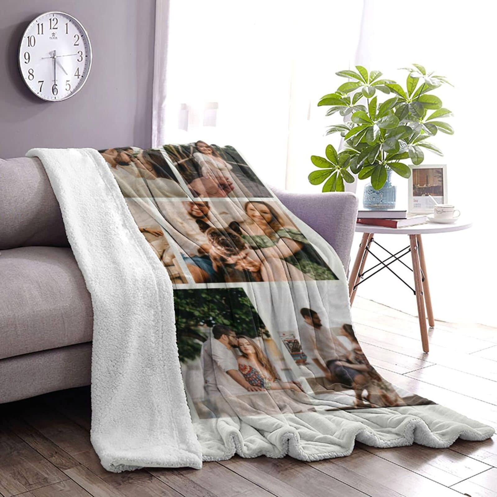 Customized Photo Collage Blanket Custom Picture Text Blanket Etsy
