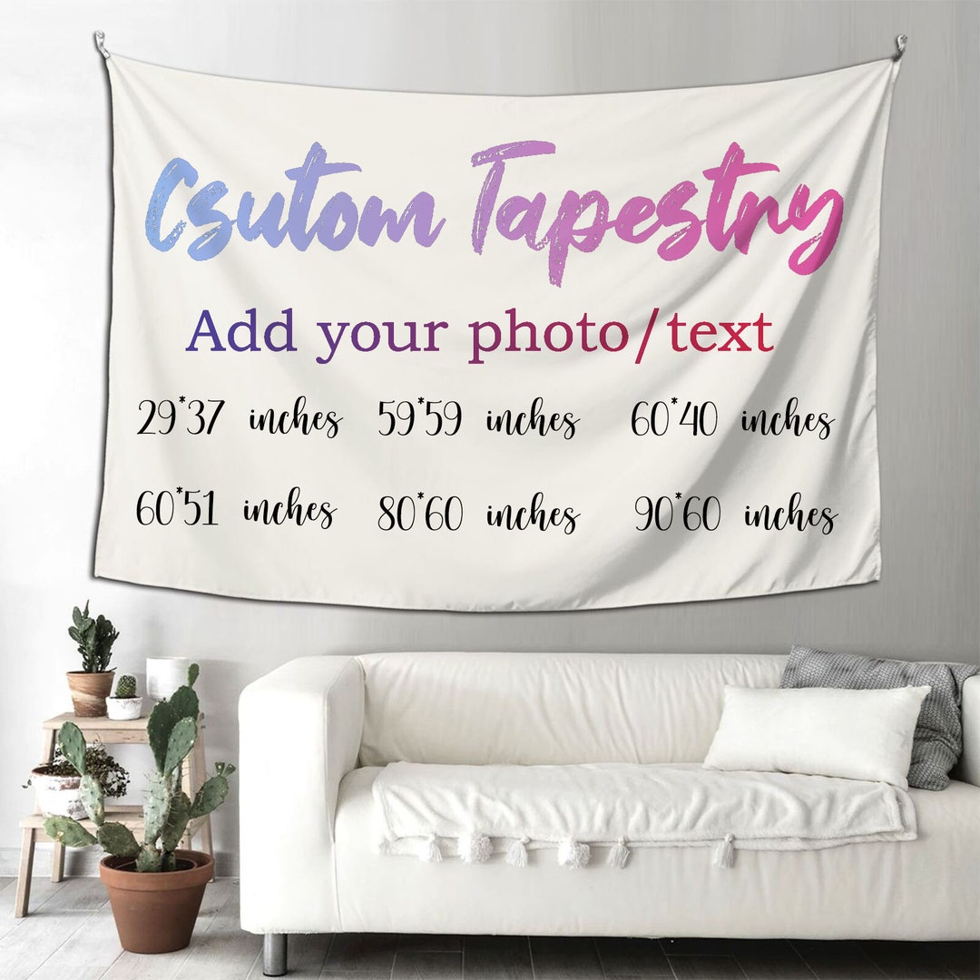Custom Wall Tapestry With Photo, Personalized Backdrop, Design Your Own ...