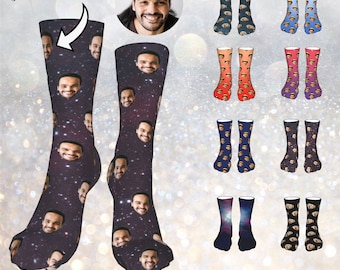 Custom Face Socks, Personalized Sock for Birthday/Father's Day, Custom Photo Sock, Gift for Boyfriend/Girlfriend/Groom/Groomsman/Friends
