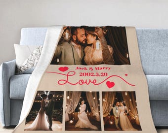 Custom Blanket, Personalized Blanket, Customized Blankets with Photo, Custom Picture Blanket, Christmas Gifts for Family Kids Friends Pet