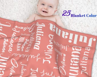 Coperta con nome personalizzato, coperta personalizzata con nome, coperta in morbida flanella, regali con nome per neonati, bambini, mamma, papà, compleanno, Natale