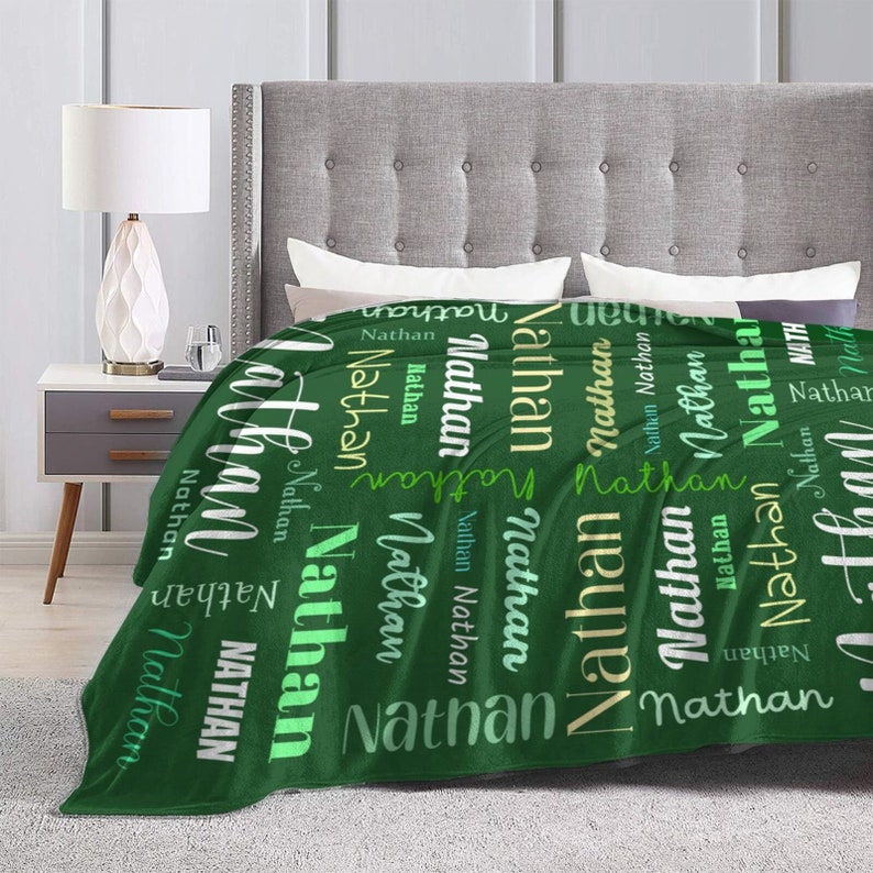 Personalized Name Blanket for Baby Girls Boys Custom Baby Etsy