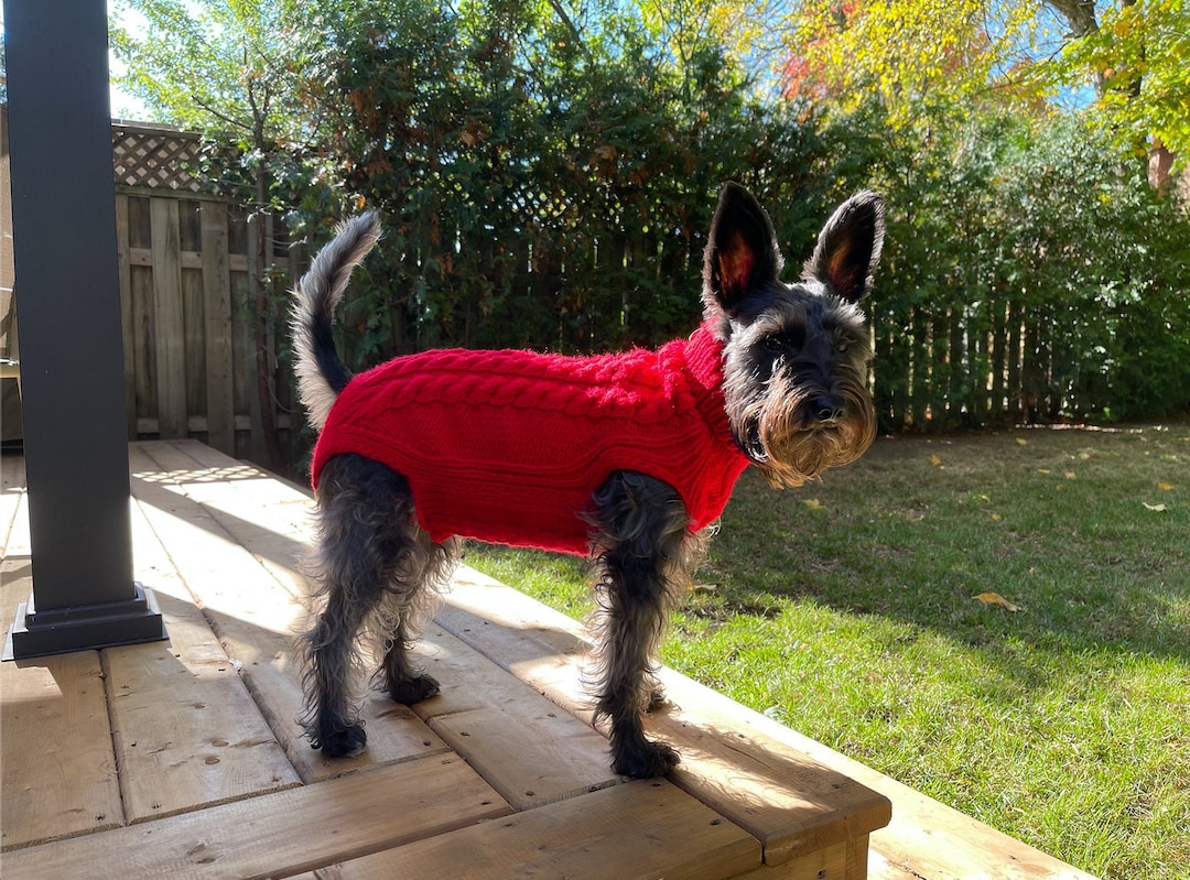 Knitted Dog Sweater Vest Etsy