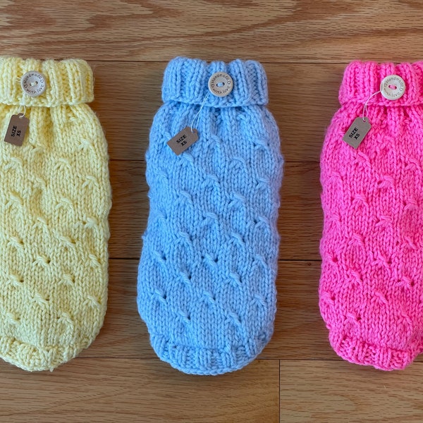 Knitted Dog Sweater Vest - Male & Female Dog