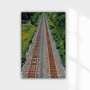 Railway through the jungle - Printable travel & landscape photography art - Railroad art poster
