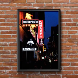 Toronto Nightlife City Photography Print - Decorative photo prints as Wall art for Cafe Restaurant & Home