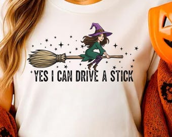 Funny Witch Broomstick PNG: Halloween Sublimation (Digital Download)