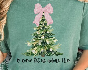 Pastel Christmas Tree PNG: Christian Holiday Design (Digital Download)