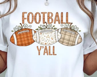 Football Y’all Pumpkin Football PNG | Fall Game Day Sublimation 300 DPI