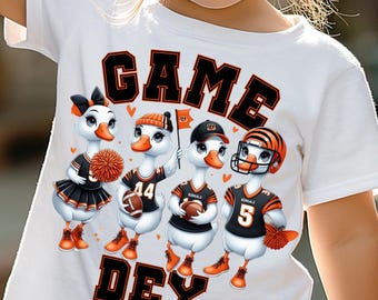 Bengals Football Goose PNG: Cincinnati Sports Sublimation Design (Digital Download)
